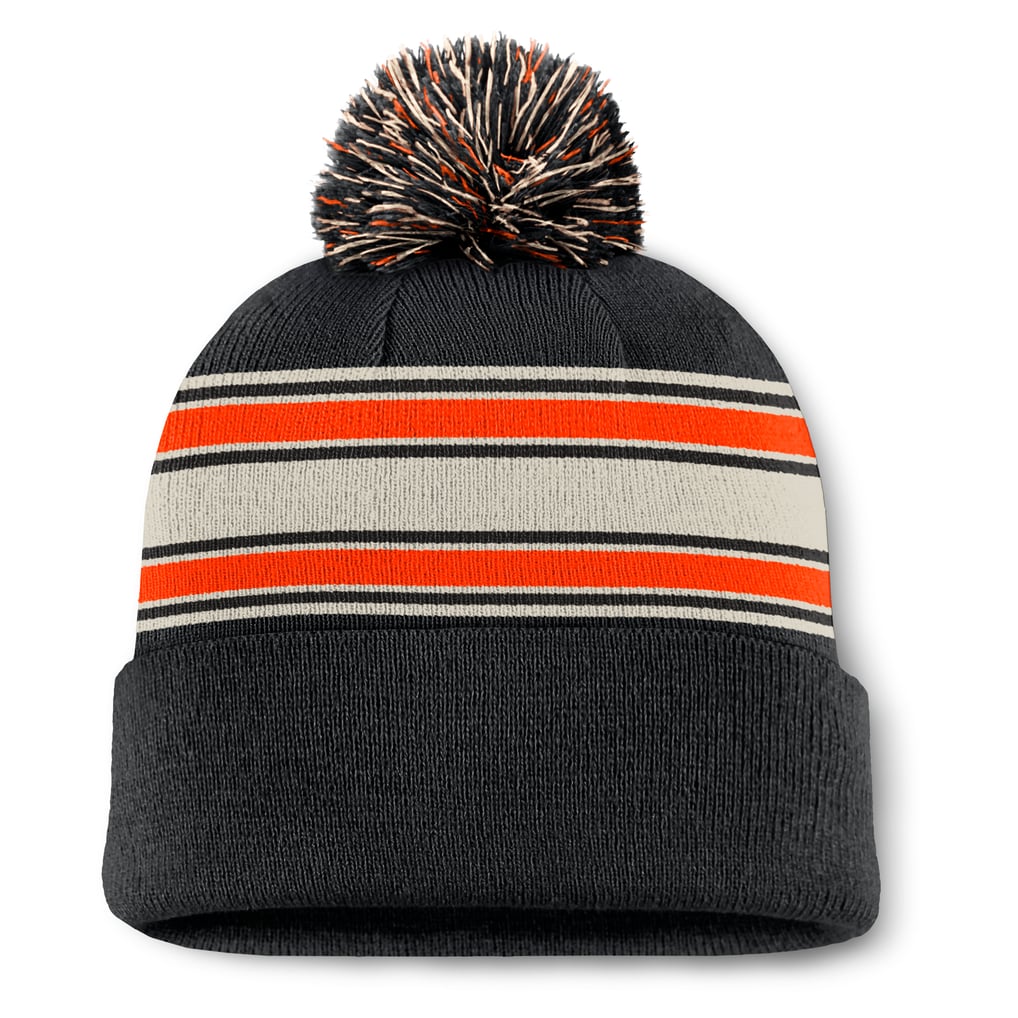  San Francisco Giants Fanatics Fundamental Patch Cuffed Knit Hat with Pom - Black